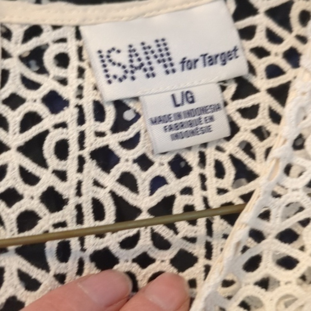 Isani Cream Sheer/Crochet Top - Picture 3 of 5
